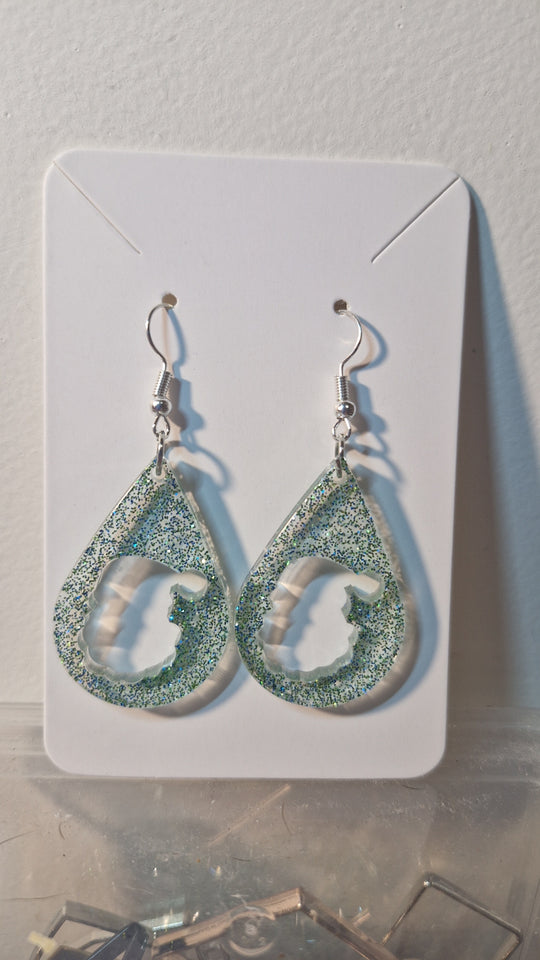 Boucle d'oreille père Noël
