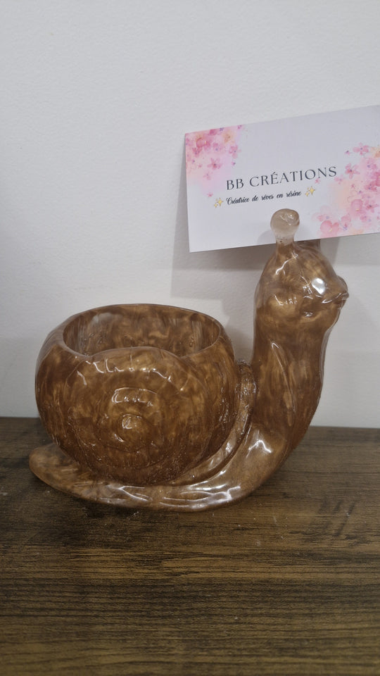 Escargot vite poche ou pot de fleur