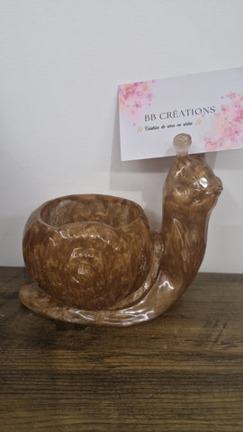 Escargot vite poche ou pot de fleur